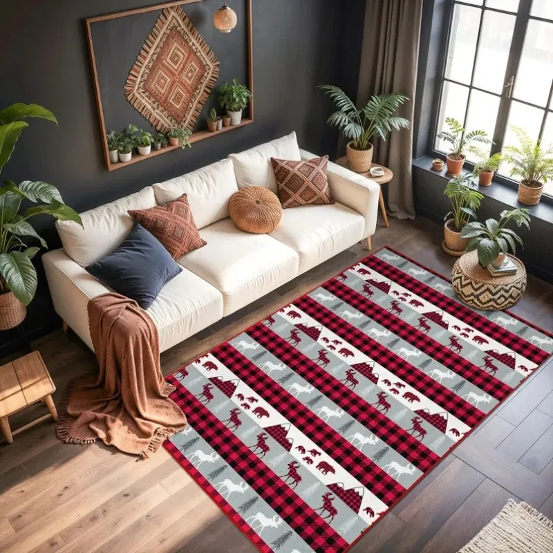 

Christmas Bohemian Carpet Baby Creeping Rug for Kids Play Mat Children Room Decor Area Floor Mat Anti-skid Mat for Bedroom Gifts