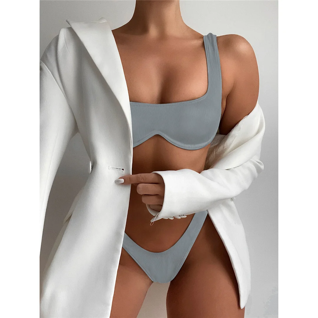 Sexy V-Bar-Bikini mit Bügel, Damen-Badeanzug, zweiteiliges Bikini-Set, brasilianischer Badeanzug, Badebekleidung für Damen, V2870 – Detail 11
