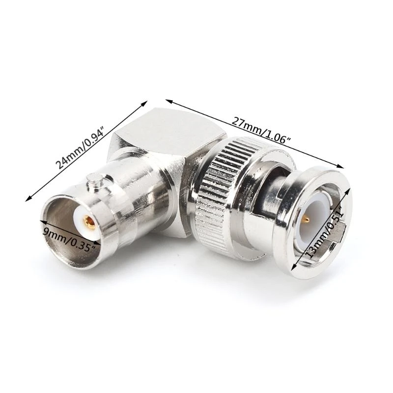 U13B RF Coaxial Cable Adapter L-shaped BNC Male to Female Connector