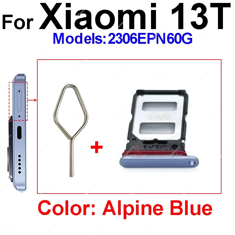 For Xiaomi 13T 13T Pro Sim Card Tray Holder Reader Adapter Sim