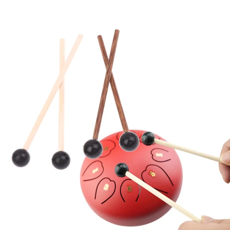 

1pair Tongue Drum Mallet Children's Silicone Drumstick Percussion Instrument Part Hollow Drum Hammer