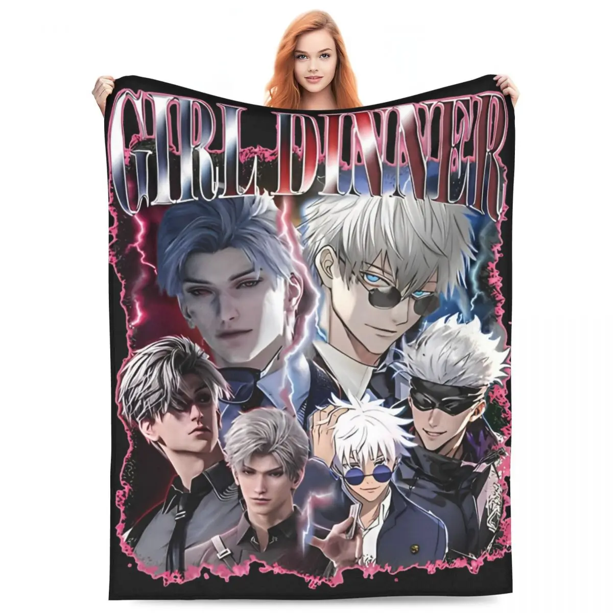 אהבה, חלל עמוק sylus rafayel שמיכות פלנל שמיכות סופר חמה מצעים חמים במיוחד זורק לקמפינג בחוץ מיטה מצחיק