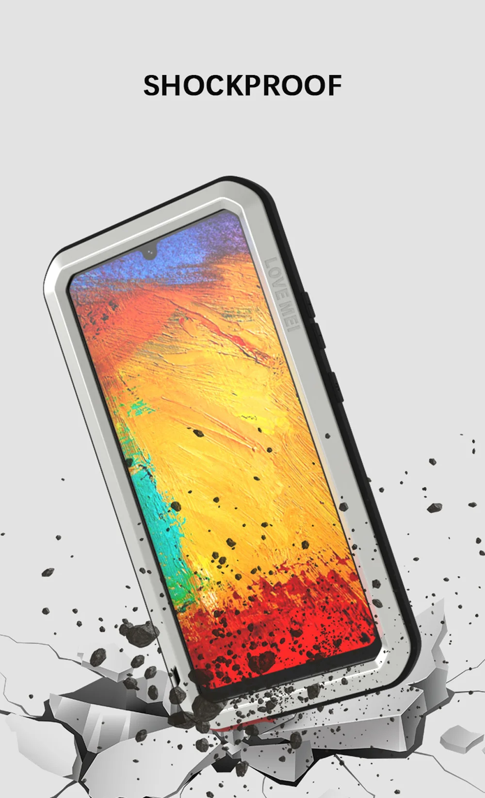 

Love Mei Powerful Heavy Shockproof Fundas Metal Cover For Samsung Galaxy A42 A72 A52 A32 A53 Case Silicone Coque Toughened Glass