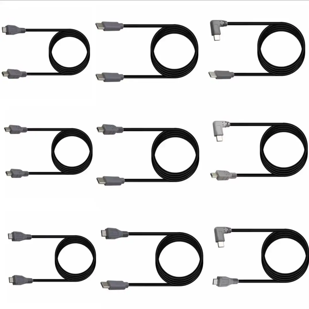 90 Degree USB Type C to Mini/Micro USB C OTG Adapter Cable for Camera MP3 MacBook pro HDD - Charging & Data Transfer Connector