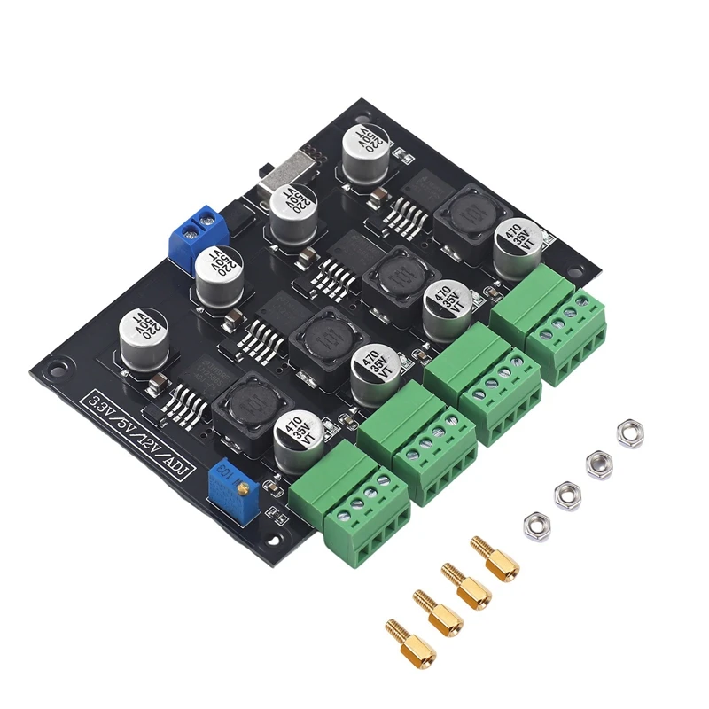 

LM2596 Multi Channel Switching Power Supply 3.3V/5V/12V/ADJ Adjustable Voltage Output Power Supply Module