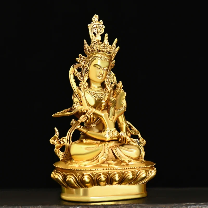 Copper Joyful Buddha Ornament Tibetan Tantric Statue Nepalese Buddhist Home Offering Buddha Sculptures