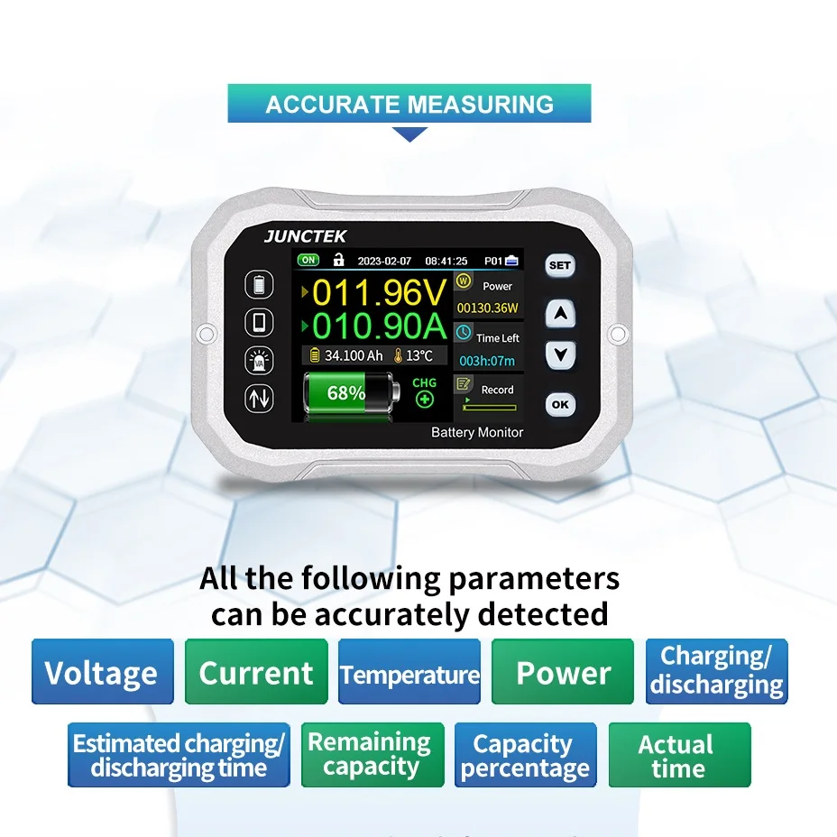 

New KH160F KH140F KH110F KH-F Series Coulomb Counter Battery Capacity Monitor Voltage Current Power Meter Lithium Iron Phosphate