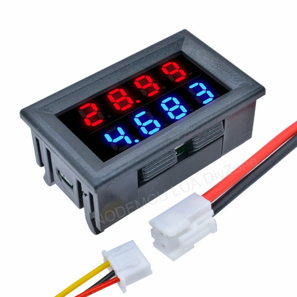 DC 100V 200V 10A Voltmeter Ammeter Dual LED Amp Digital Volt Meter Gauge Voltage Current Meter Detector Tester Monitor