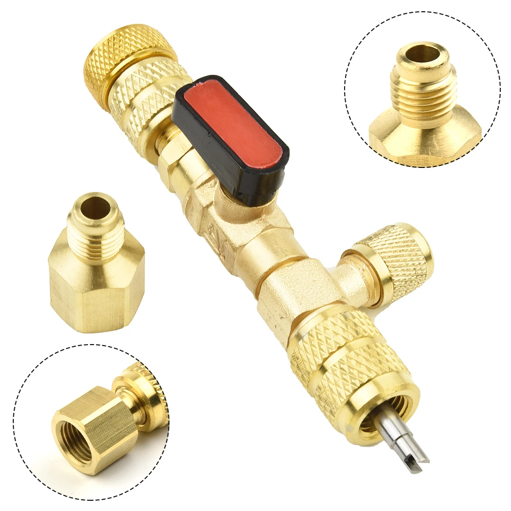 Herramienta de instalador de núcleo de válvula R410A, instalador de Puerto SAE 1/4 y 5/16 de doble tamaño, para sistema HVAC R12, R22, R410A