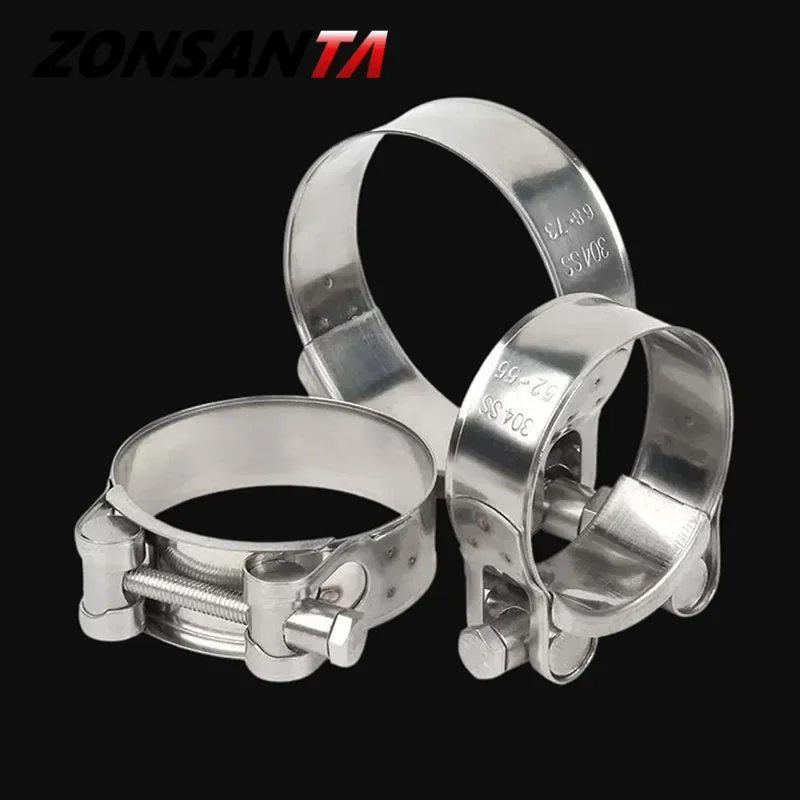 1pcs 304 Stainless Steel Powerful Hose Clamp Exhaust Air Water Pipes Durable Sealing Powerful Strength Repair Welding Tools