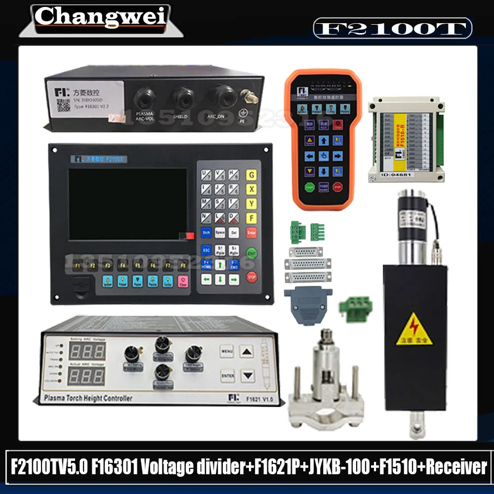 Cnc Plasma Controller F2100tv5.0 2-axis Plasma Flame Cutting Motion Control System +f1621p+jykb-100+f1510+receiver