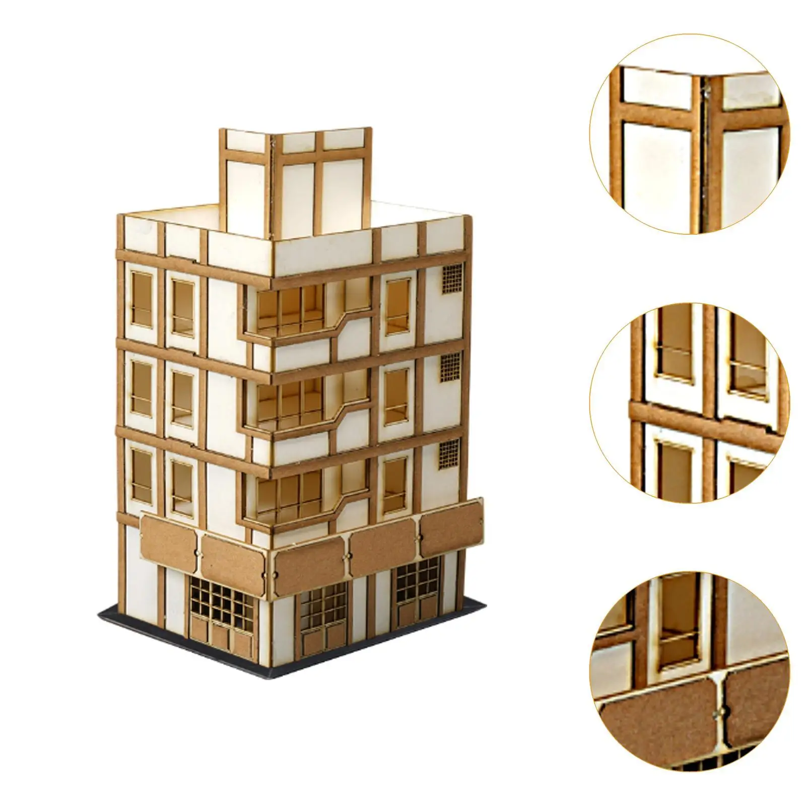 1/144 Diorama de exibição de casa moderna residencial de casa de construção em miniatura