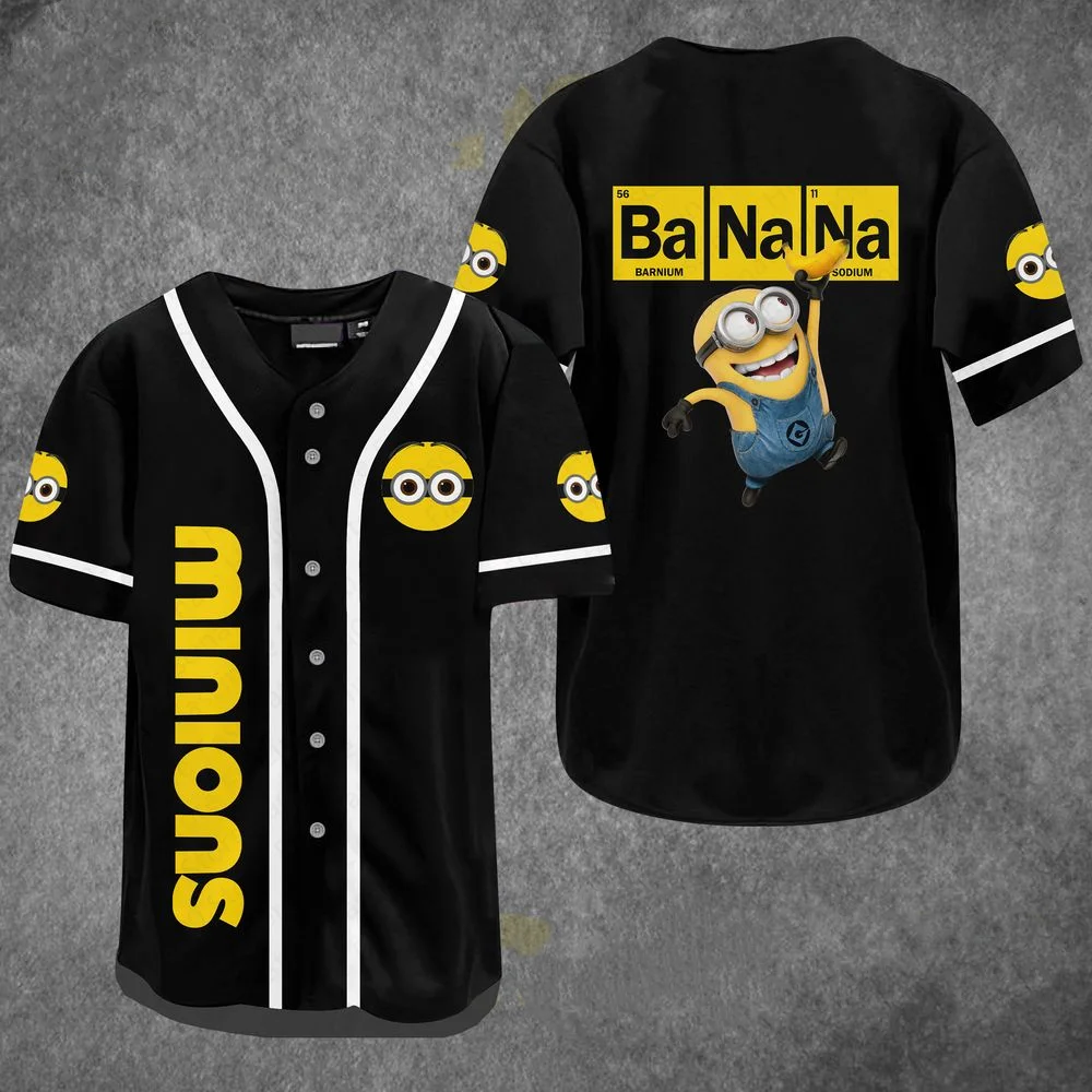 2024 new cartoon minion uniforme da baseball T shirt estate per bambini a maniche corte boy sportswear girl cute pattern T-shirt