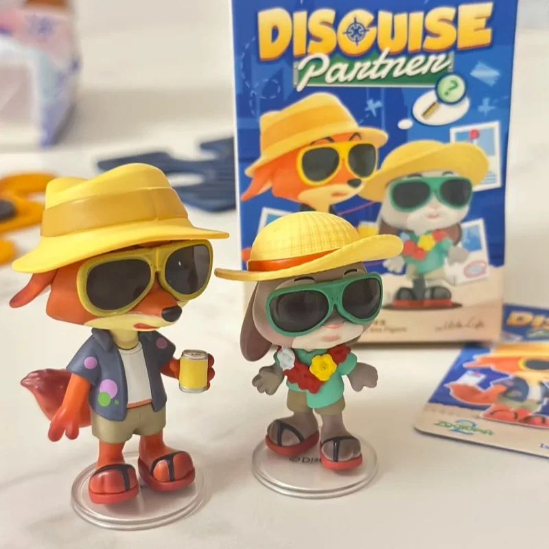 Miniso Zootopia 2 disfraz serie socio caja ciega Nick Judy pareja figura de acción Anime modelo decoración de escritorio regalos de cumpleaños