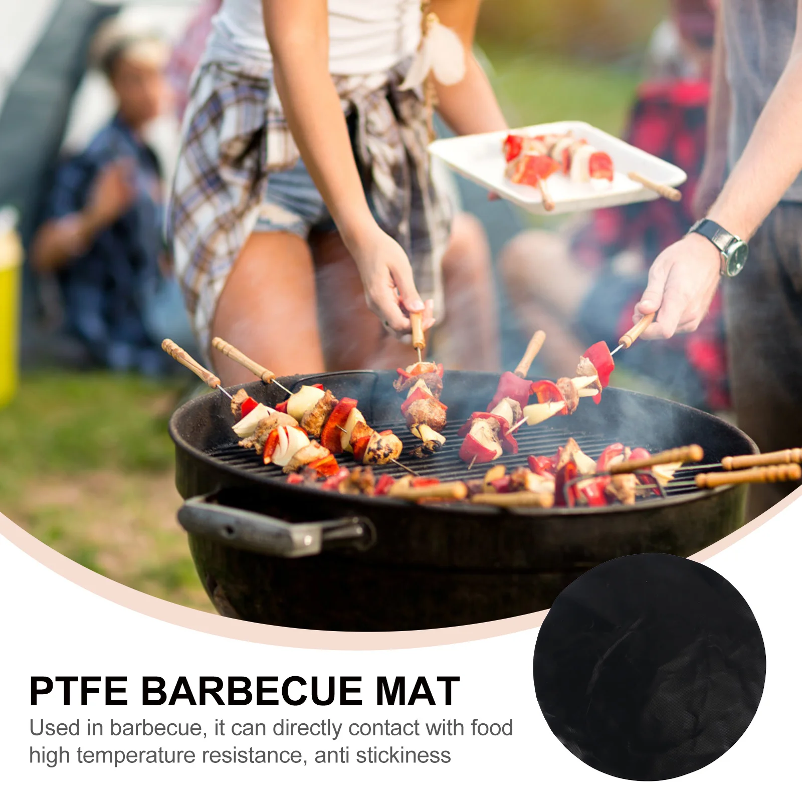 

Bbq Grill Mat Non Stick Reusable Coated Fiberglass Safe for Healthy Cooking No Oil Needed Easy to Fit Any Shape