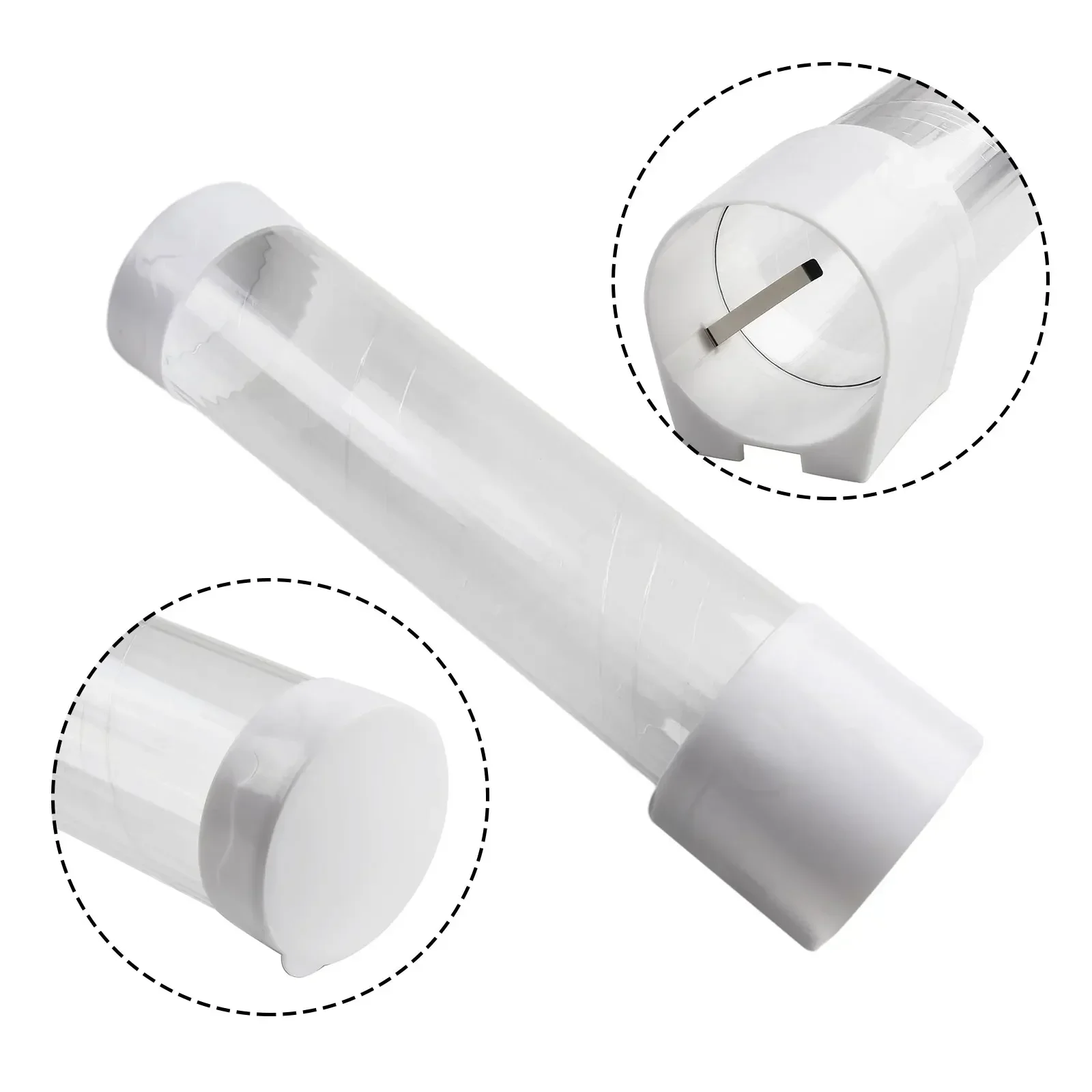 ~Disposable Cup Holder Plastic ~No Punch Wall Mount Disposable ~Automatic Remover Cup Taker~ Dust Proof Cup Storage Shelves