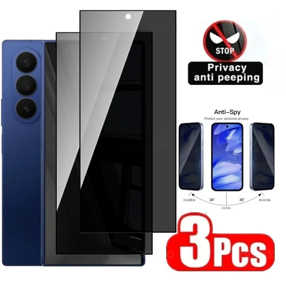 

3Pcs Privacy Anti-Peeping Glass for Samsung Galaxy Z Fold7 Anti-Spy/Glare Tempered Glass ZFold7 Fold 7 5G 2025 Screen Protector