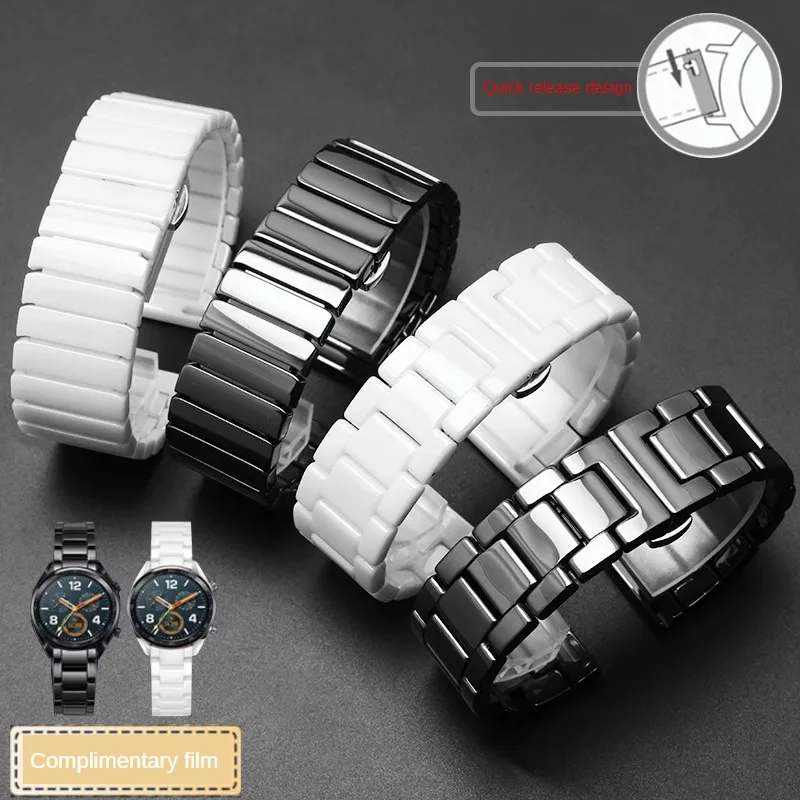 

Replacement GT3pro GT2 Buds Extraordinary Master Honor Magic Series Flat Mouth Ceramic Watch Strap With 20/22mm