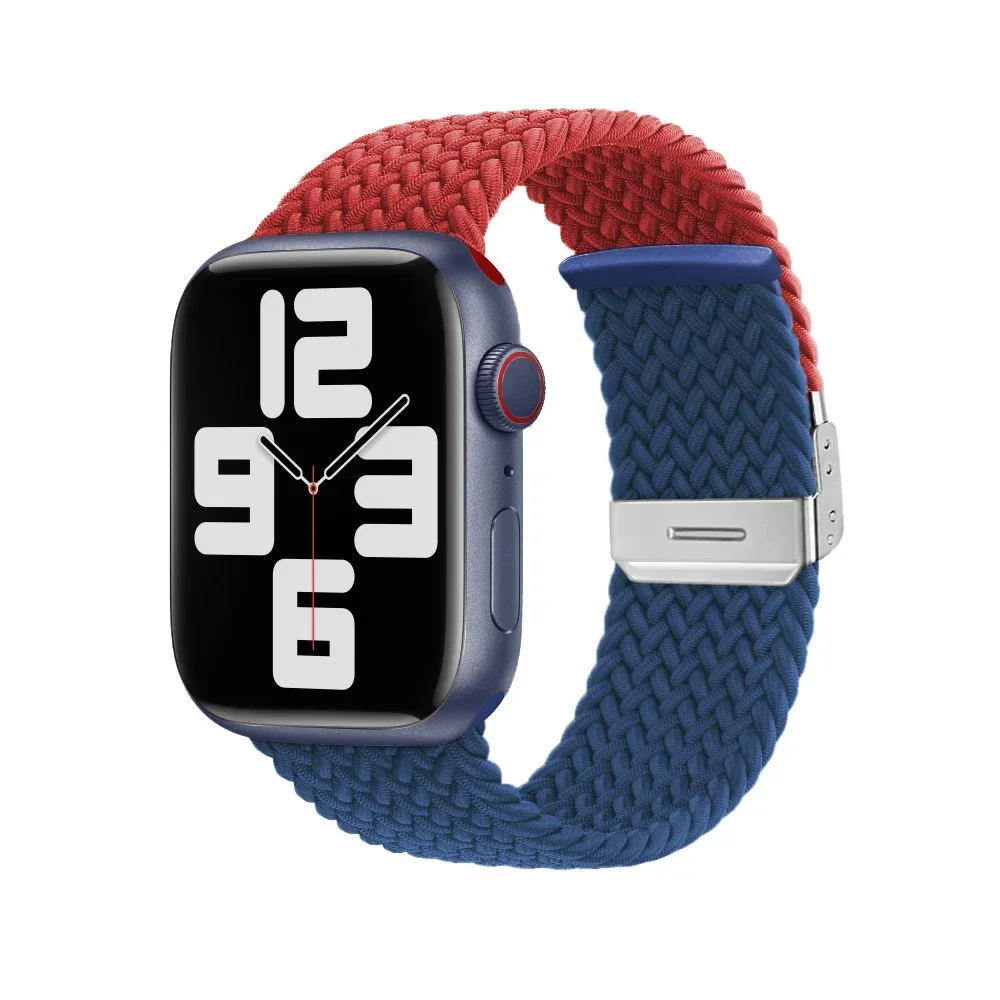 Nylon strap For Apple watch 9 8 7 6 5 4 3 SE2 45mm 41mm 44mm 42mm 40mm Adjustable breathable bracelet For iwatch Ultra 2 1 49mm