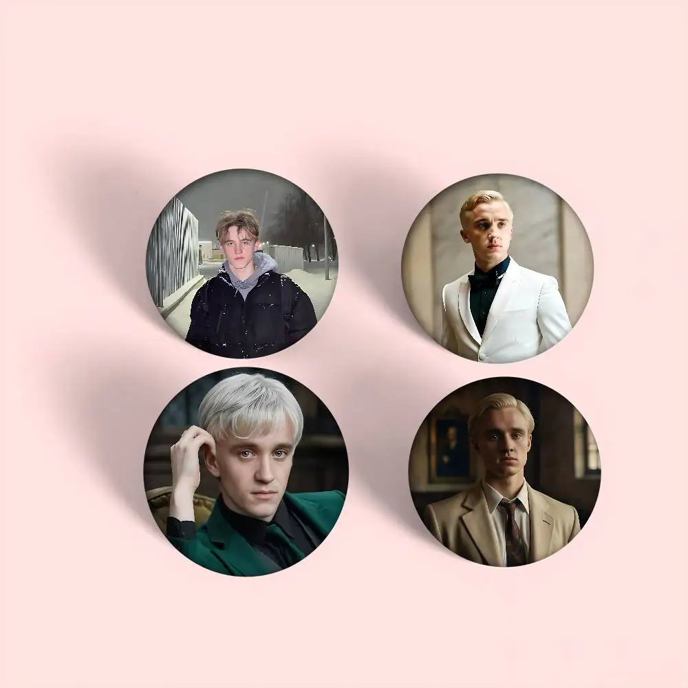 Actor D-Draco M-Malfoy Photo Brooches Creative Round Badge Gifts Pins 32/44/58mm
