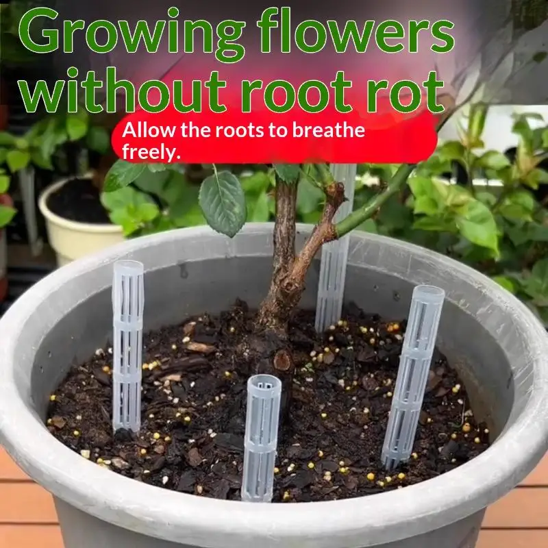 Plant Aeration Tubes 20Pcs For Pots Root Rot Prevention Overwatering Prevention Healthy Roots Gardening Tools Supplies