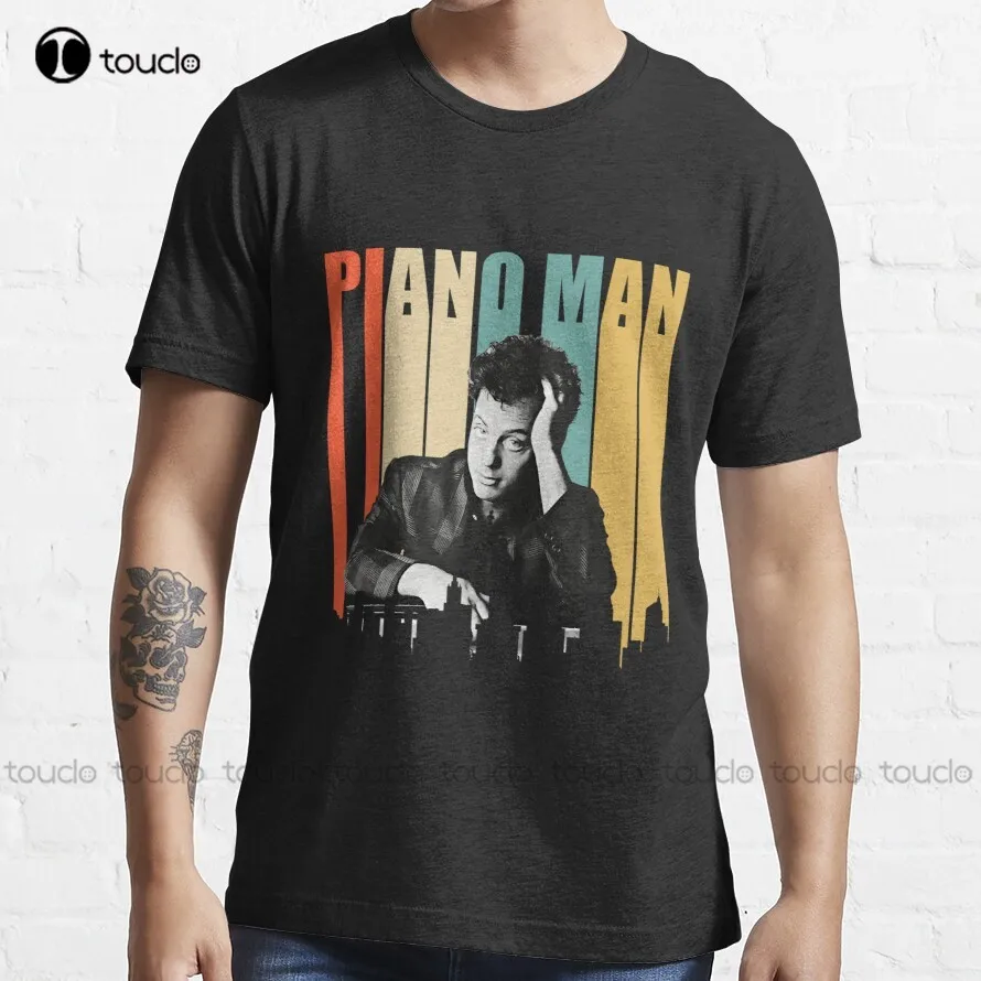 Vintage Billy Joel Piano Man New York Retro Skyline City T-Shirt Girls T Shirts Custom Aldult Teen Unisex Xs-5Xl Cotton Shirts