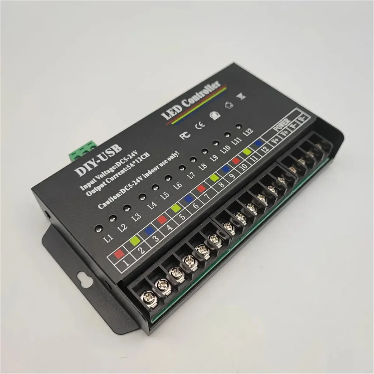 Controlador de programación autónoma, dispositivo USB programable de 12 vías, LED, RGB, para Módulo de tira 3528 5050