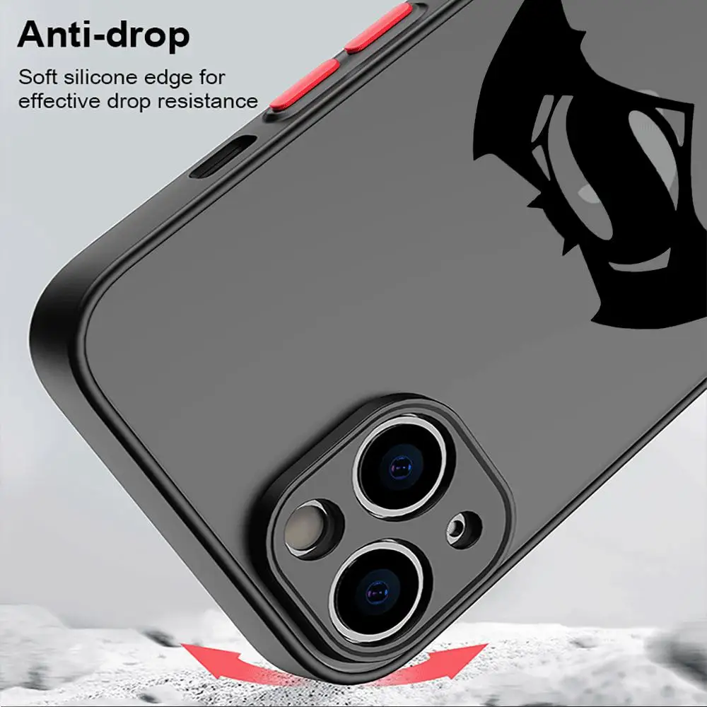 Phone Case for iPhone 11 15 Pro Max 7 8 Plus 11 Pro XS Max 14 13 Plus XR X 12 Mini Clear Superhero B-Batman Superman Cover Joker