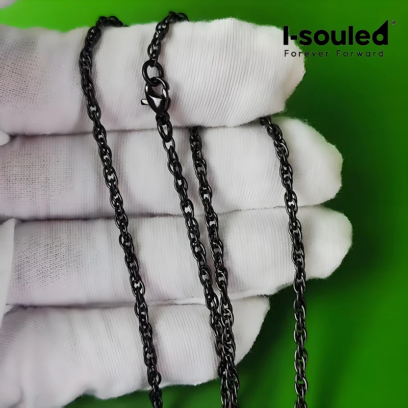 

Одинаковые титановые ожерелья для пар, устойчивые к царапинам, матовый черный | Гипоаллергенный любовный подарок | Юбилейные украшения