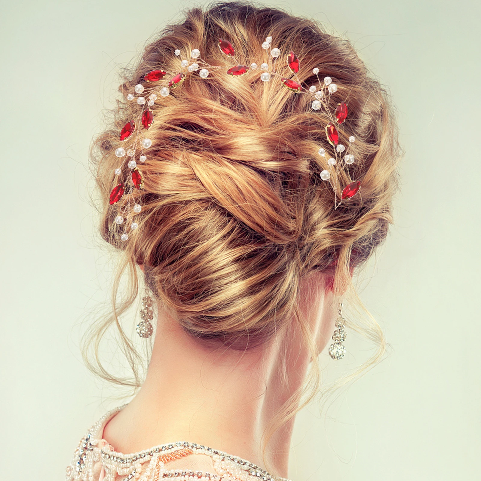 

Bride Headpieces for Pearl Headband Bridal Hair Accessories Artificial Glass Drill