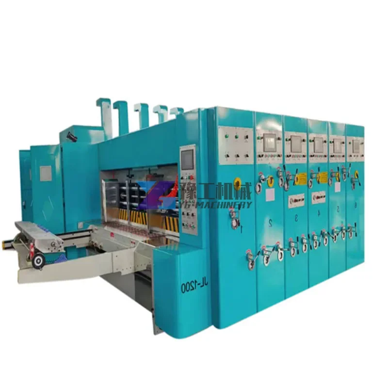 Full Automatic Flexo Printing Corrugated Carton Pizza Box Making Machine