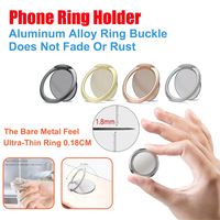 Ultra Thin Metal Ring Holder Stand for Phone 360° Rotation Foldable Kickstand Universal Telephone Magnetic Car Bracket Stand
