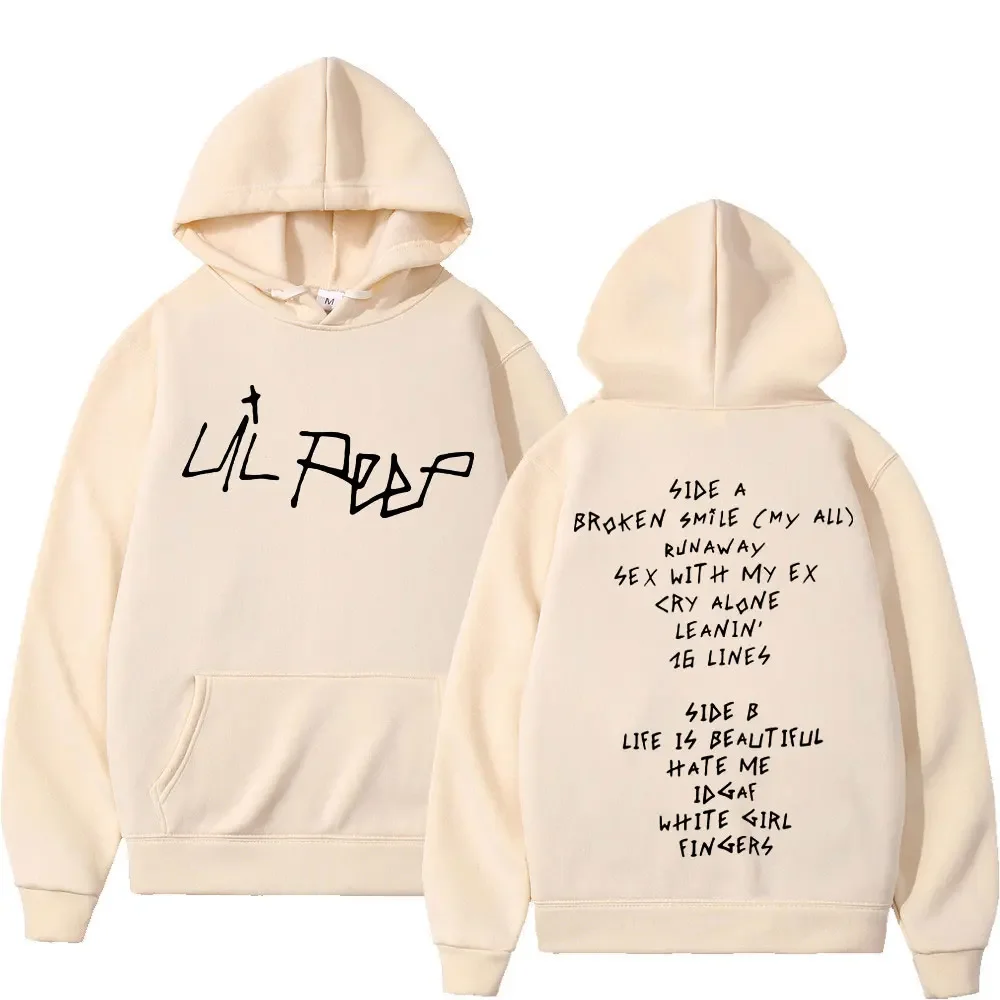 Rapper Lil Peep Fashion Casual Hoodie Men\'s and Women\'s Popular Hip Hop Hoodie Autumn Fashion Retro Wool Hoodie Street Wear