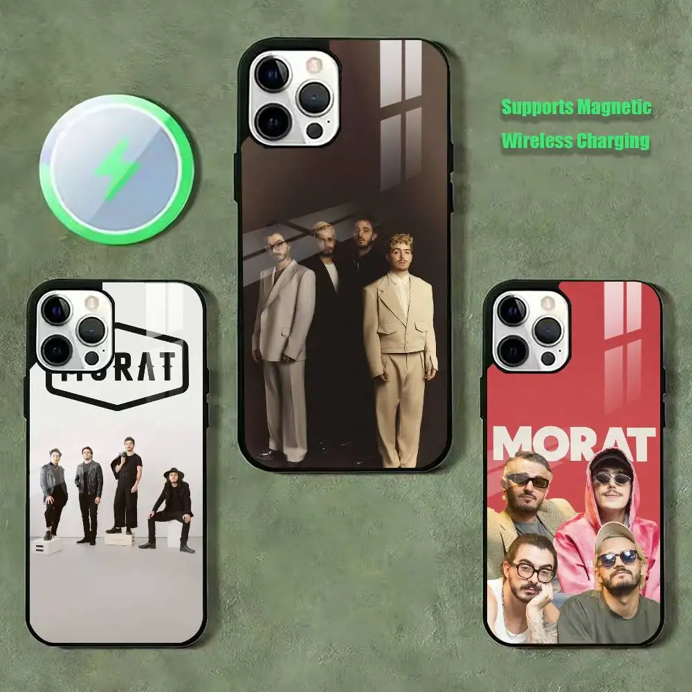 

Spanish Folk Pop Morat Phone Case For iPhone17,16,15,14,13,12,11 Plus,Pro Compatible with magnetic wireless charging