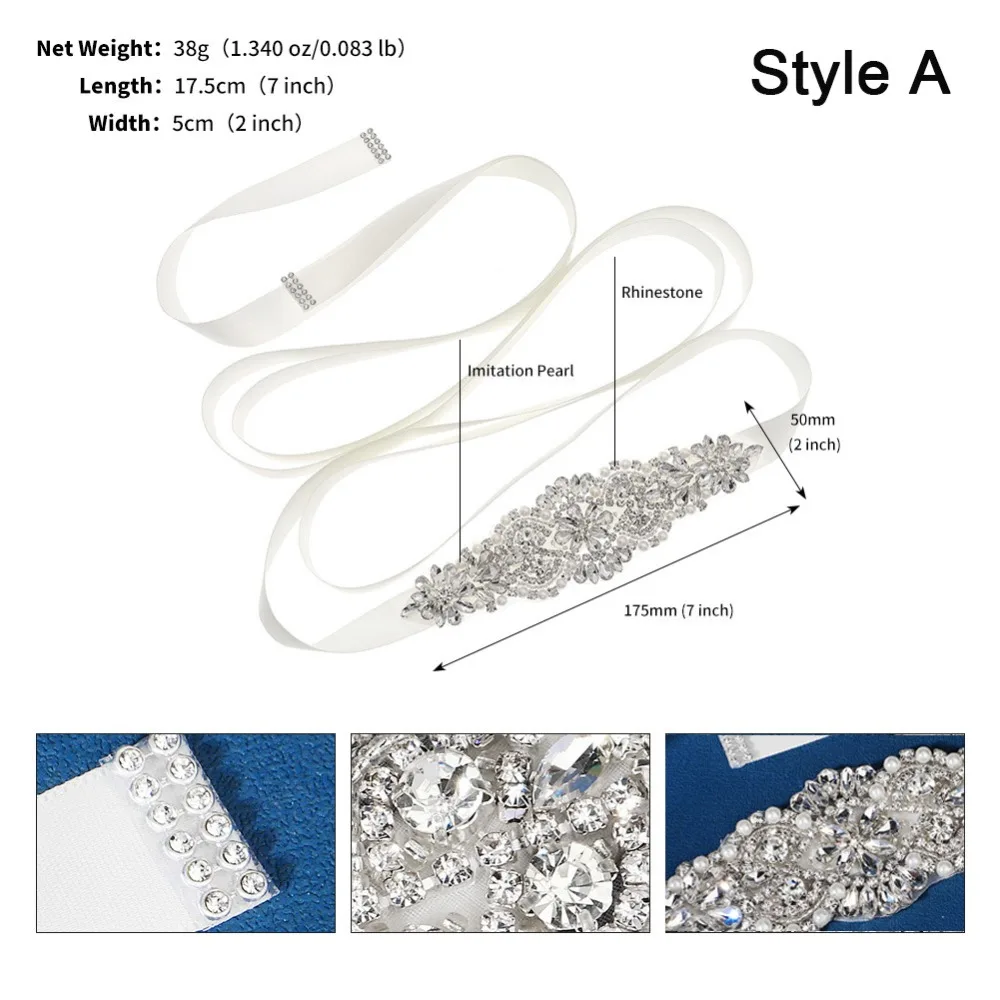 Cinturón de satén plateado con pedrería y perlas de cristal para boda, accesorio para vestidos de fiesta y cinturón para mujer