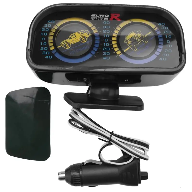 DT38 Euro Typer Car Adjustable Compass Balancer Slope Meter Tachometer