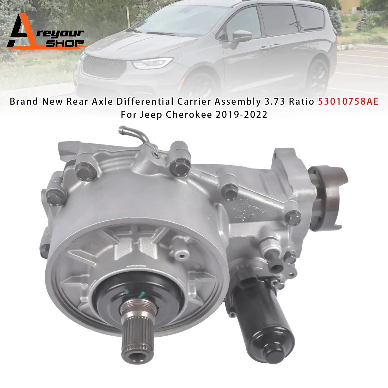 

Brand New Rear Axle Differential Assembly 3.73 Ratio for Jeep Cherokee 2019 2020 2021 2022