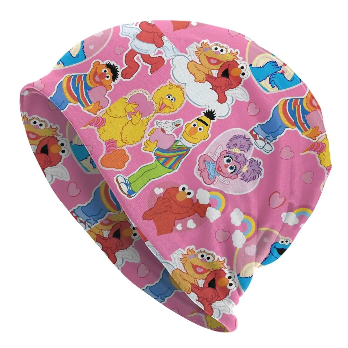 Sesame Street Cartoon Bonnet Hats Hip Hop Street Skullies Beanies Hat Friends Unisex Spring Dual-use Cap