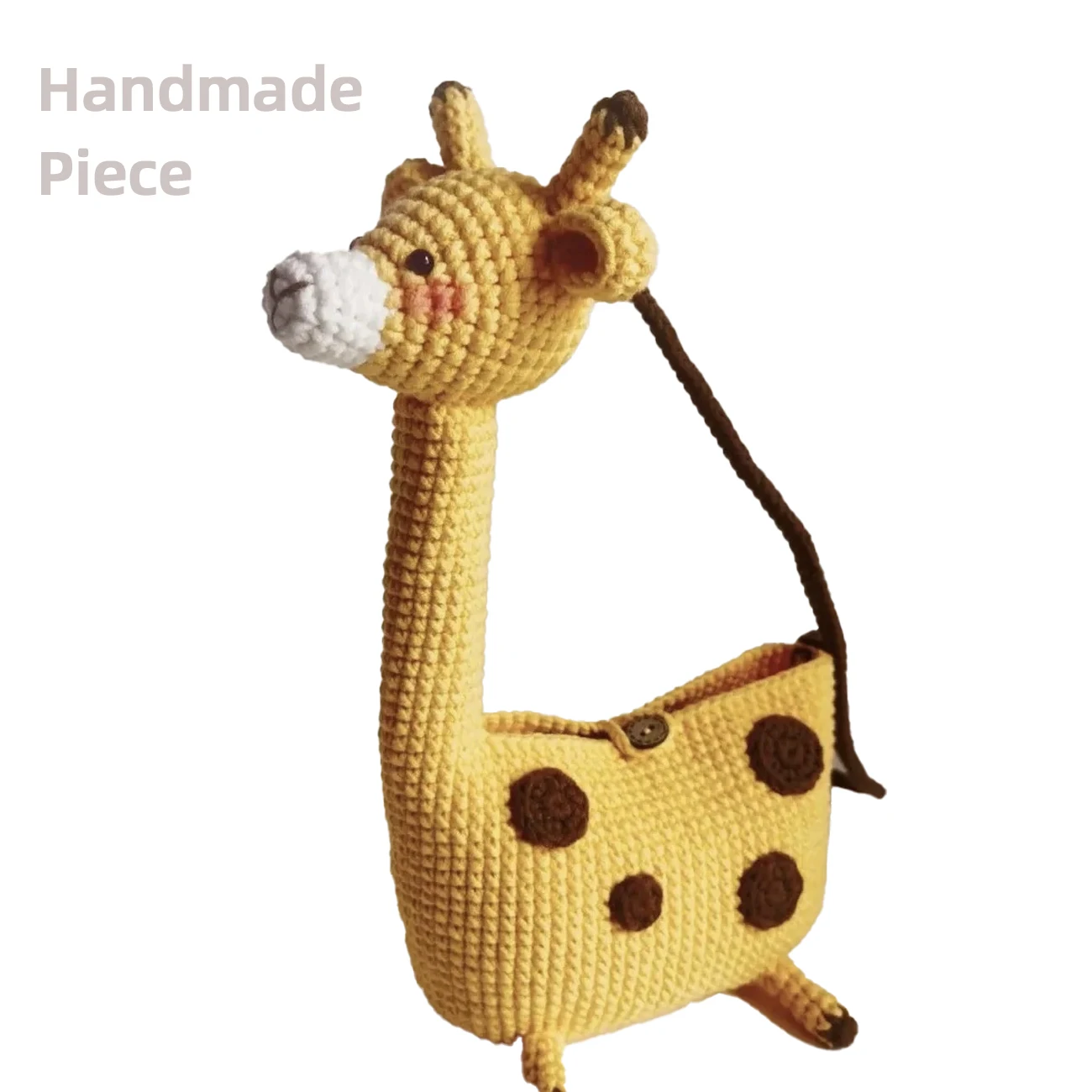 

Ice Wool Crochet Giraffe Sling Bag Super Cute Handmade Piece as Gift School Campus Travel Outing