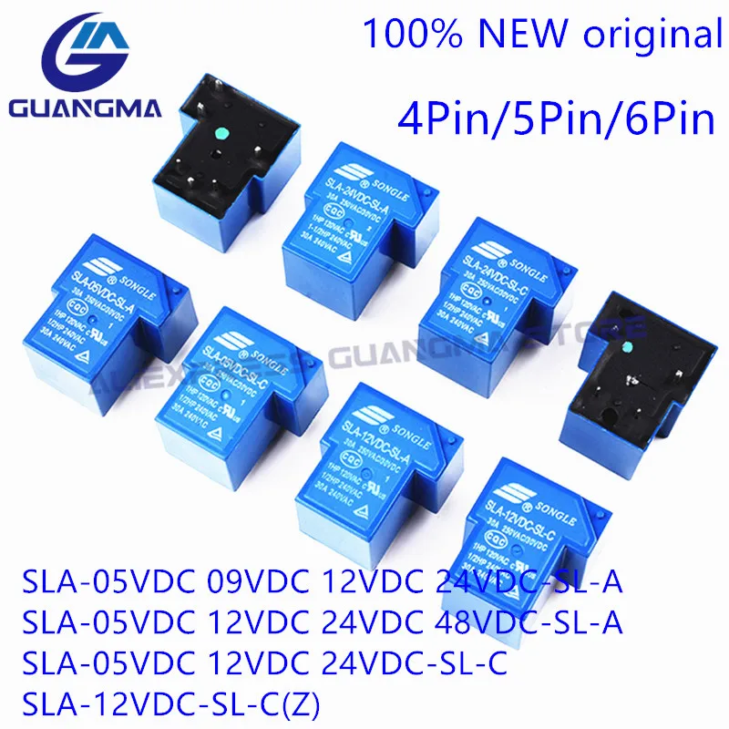 reles normalmente abertos sla 24vdc sl c sla24vdc sl a 20 pcs sla05vdc sl a sla12vdc sl a 30a 250vac 6pin t90 01