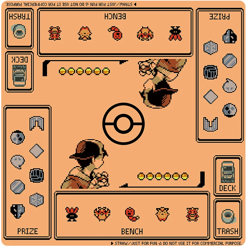 Bricolage Ptcg Pokemon Pixel Double face carte Pad Pikachu Charmander caoutchouc bataille Pad Anime Collection Action jouet figurines cadeaux