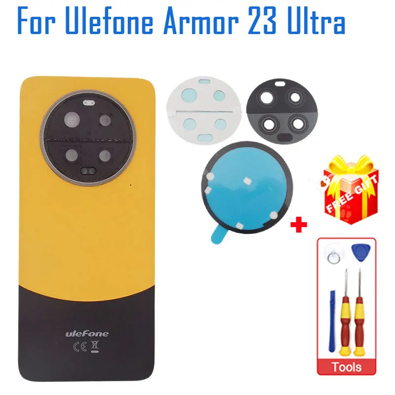 New Original Ulefone Armor 23 Ultra Battery Cover Back Cover Rear Camera Lens With Adhesive For Ulefone Armor 23 Ultra Phone