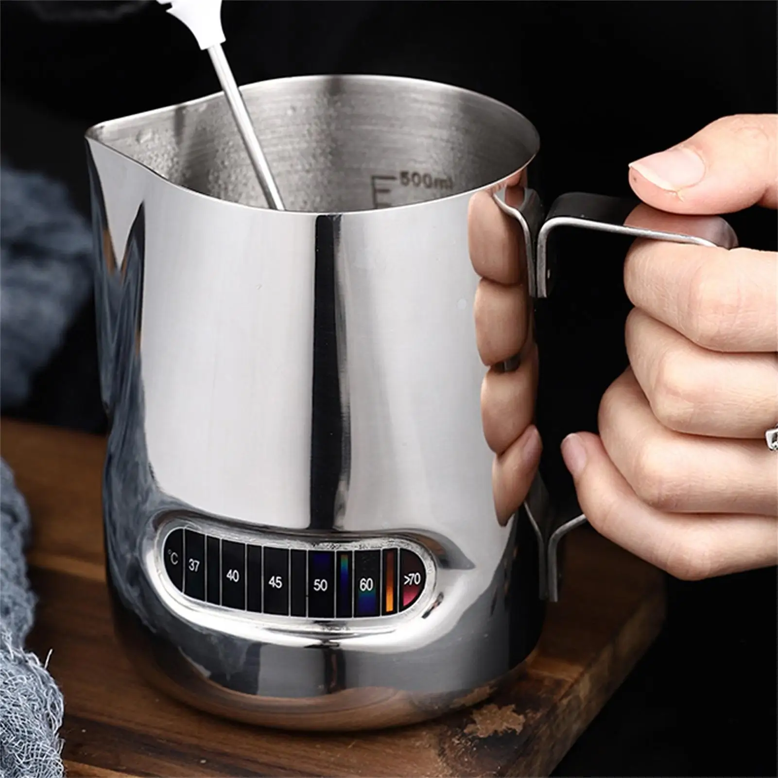 Stick On Thermometer Strip Color Changing Adhesive Thermometer Stickers Stainless Steel Cup Temperature Sensing Sticker