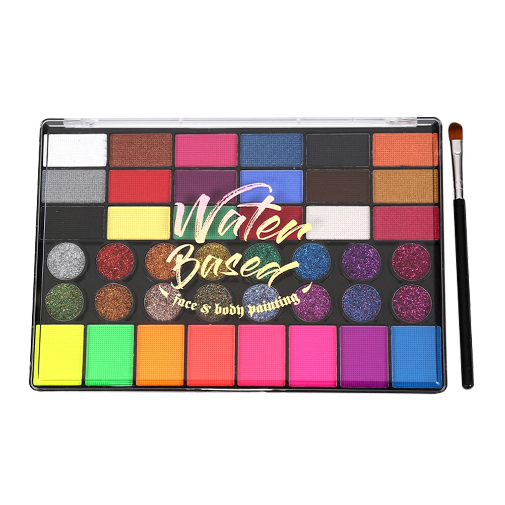 

1 Set Water-Soluble Face Painting Kit Multi-Use Body Paint Festival Makeup Cake Party Supplies For Adults Cosplay Decoration