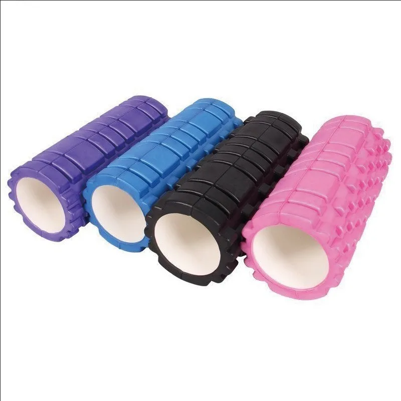 Rouleau de Massage d'axe en mousse de colonne de Yoga de 26cm, Massage musculaire du dos, grille d'entraînement du dos