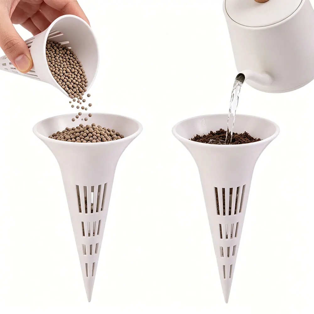 10PCS Breathable Conical Watering Device Prevent Root Rot Prevent Soil Loss Root Protection Device Plastic Root Aeration