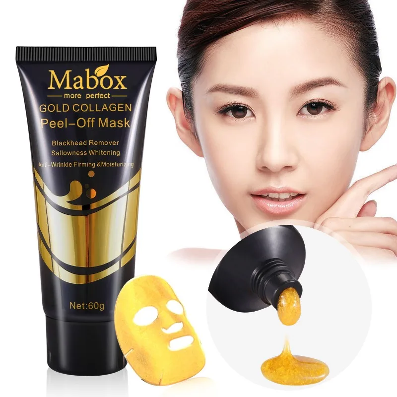 

60g 24K Gold Collagen Nose Peel Mask for Firming Anti Wrinkle Whitening Exfoliating Nose Blackheads Tearing Off Mask Skin Care