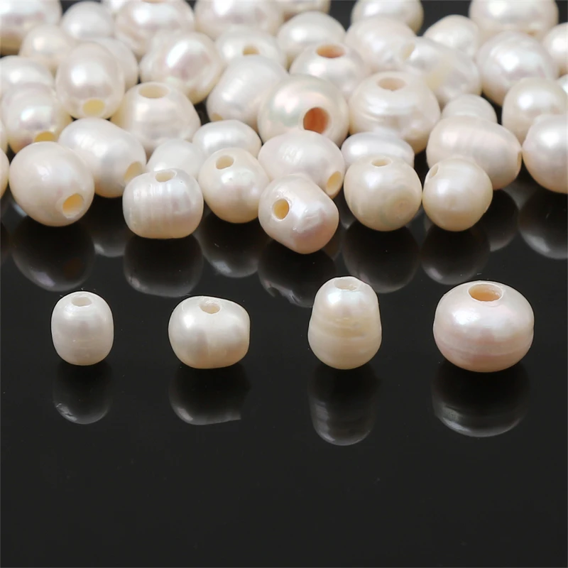 

1Pcs Natural Freshwater Pearl Beads High Quality Irregular Shape Punch Loose Beads for Nail Art DIY Craft Garment Supply