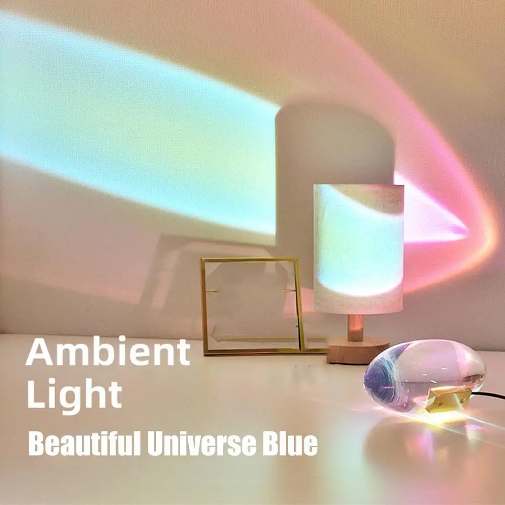 

Angel Eye Night Light Projection Light USB Sunset Table Lamp Crystal Atmosphere Lamp Gift for Girls Makeup Mirror Dresser Decor