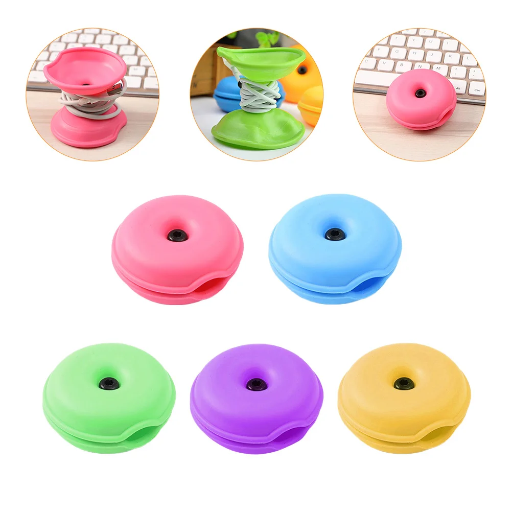 

5 Pcs Cord Organizer for Desk Turtle Cable Winder Data Line Earphone Organizers Stand